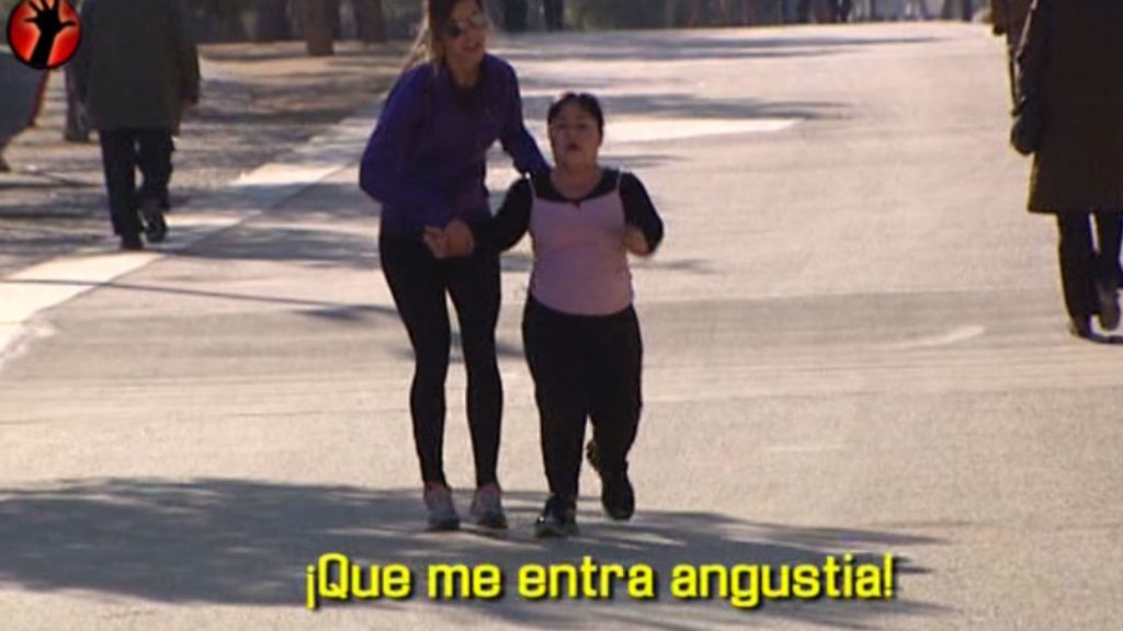 La reportera ha tenido un pequeño accidente durante el entrenamiento