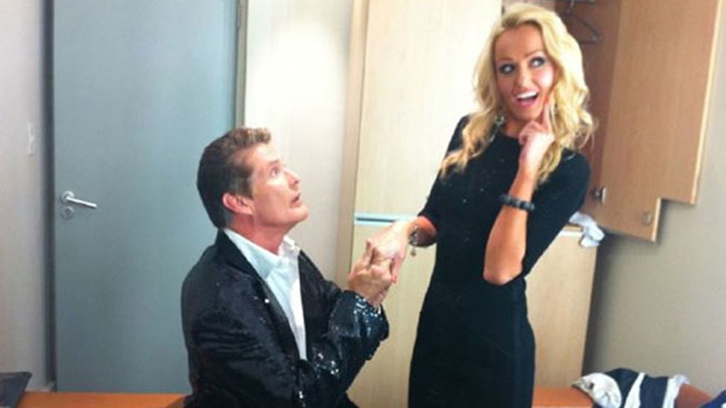 David Hasselhoff y Hayley Roberts