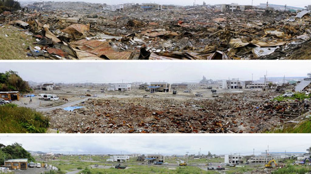 El antes y el después del tsunami que asoló Japón