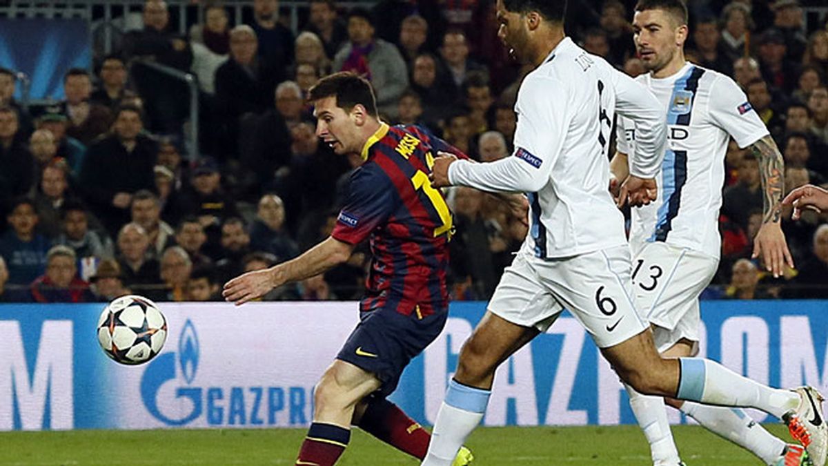 Messi marca ante el City Messi marca ante el City