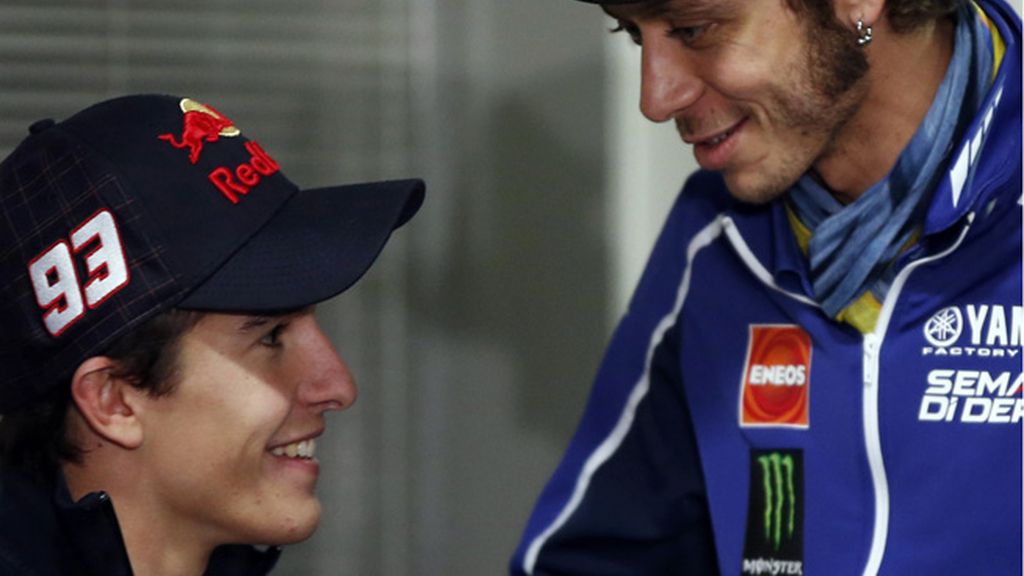 Con su ídolo Valentino Rossi