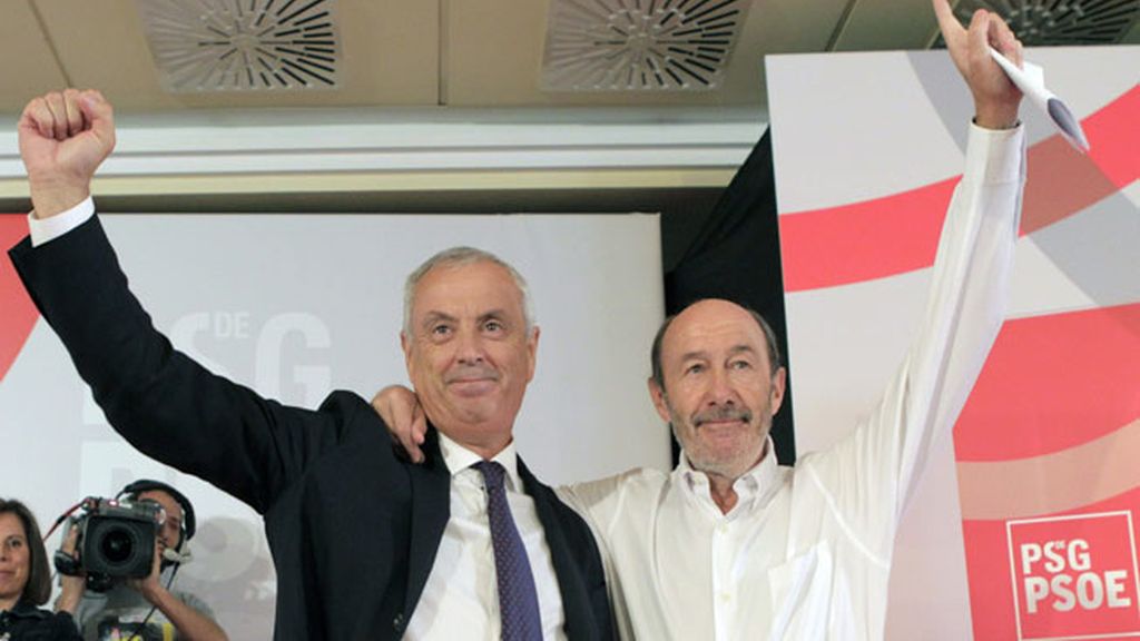 Rubalcaba en Santiago de Compostela