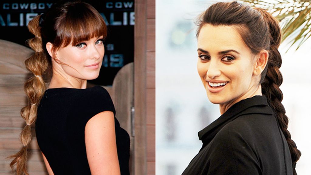 Trenzas altas con volumen