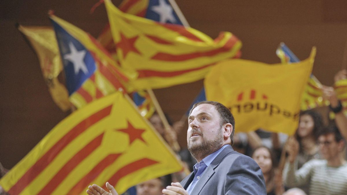 Oriol Junqueras cierra la campaña electoral en Girona