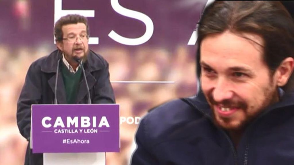 Iglesias y su padre, juntos en un mitin