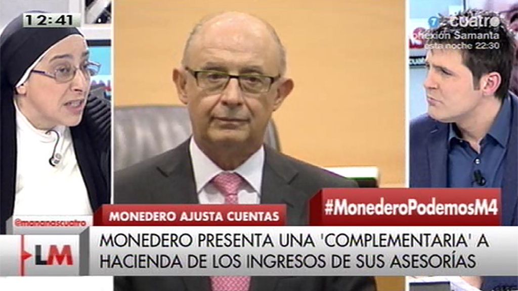 Sor Lucía: "Veo a Montoro como uno de los monaguillos de la señora Merkel"