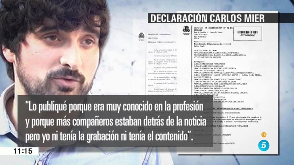 'AR' tiene acceso a la declaración de Carlos Mier, el supuesto espía del caso F. Nicolás