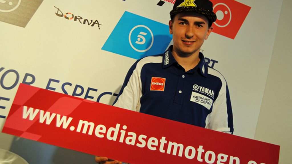 Jorge Lorenzo, en la presentación de Mediaset