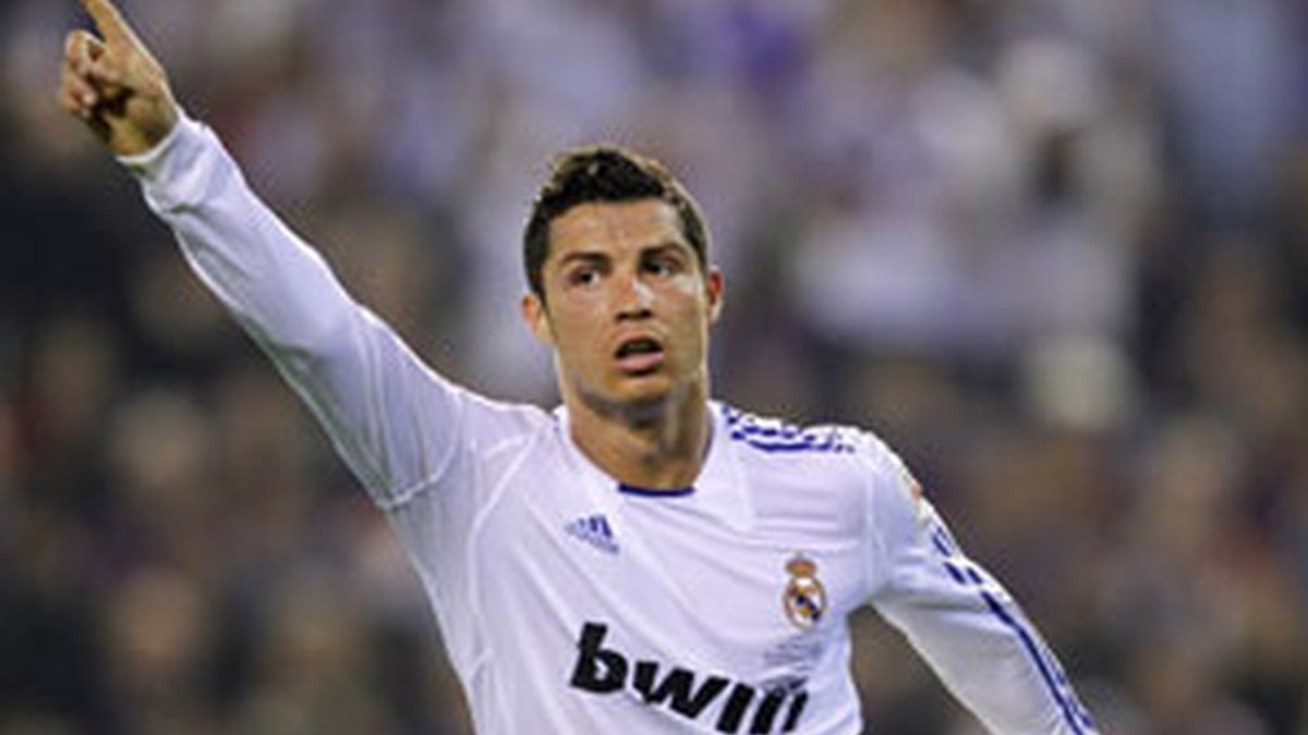 Cristiano Ronaldo celebra el gol que le dio al Real Madrid la Copa del Rey. Foto: GTres