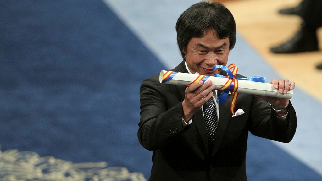 El padre de Mario Bros, Shigeru Miyamoto, tras la recogida del Premio Príncipe de Asturias de la Comunicación