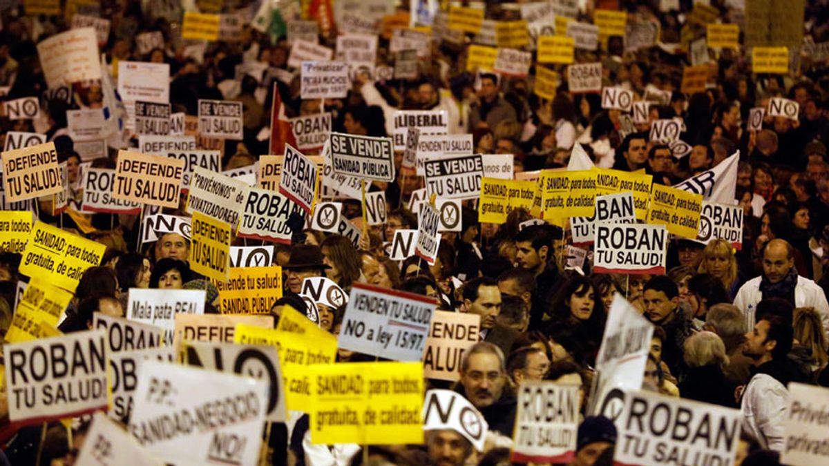 Manifestación contra los recortes en Sanidad en Madrid