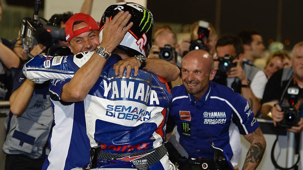 Así celebró Yamaha el doblete de Qatar