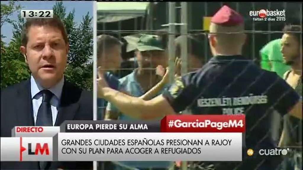 García - Page pone a disposición del gobierno los medios de CLM para acoger a refugiados de forma coordinada