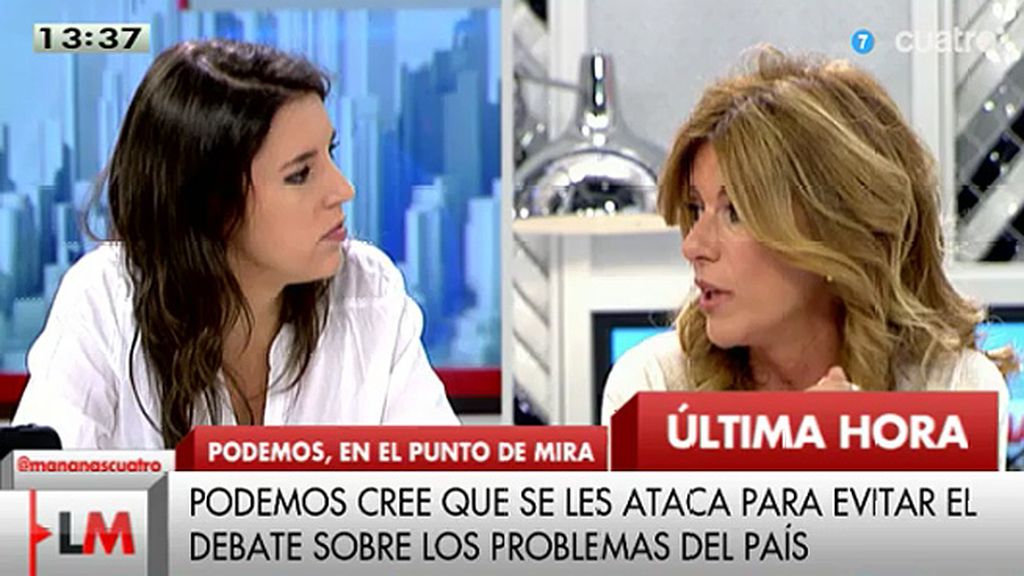 I. Montero: “Las personas que participan de Podemos han vivido de su trabajo”