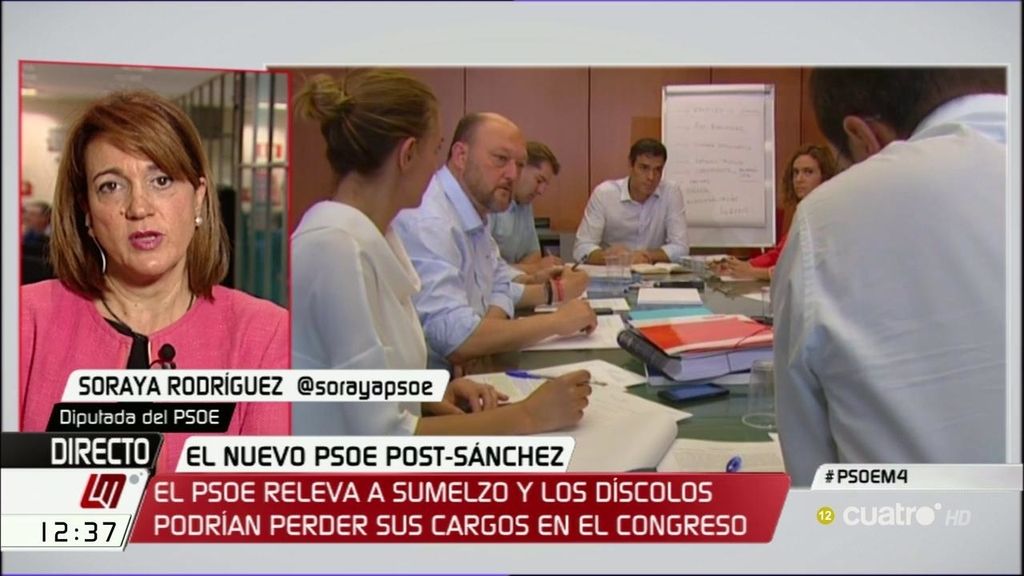Soraya Rodríguez (PSOE): "No somos subalternos del PP, ni de la derecha ni de la izquierda"