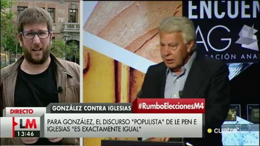 Miguel Urbán: “Felipe González hace declaraciones no sólo fuera de tono, también totalmente sacadas de contexto”