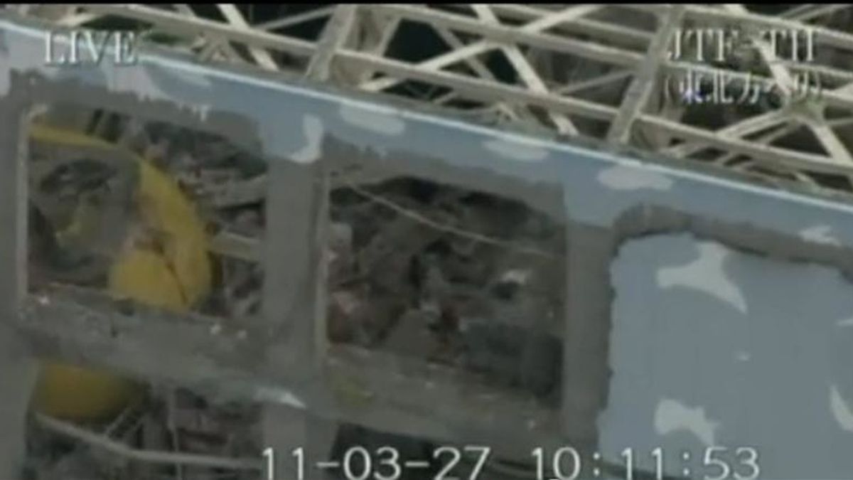 Fotografía cedida fechada el 27 de marzo que muestra un dispositivo de contención de la central nuclear de Fukushima (Japón). El Gobierno de Japón dice que es necesario controlar las filtraciones de plutonio. EFE