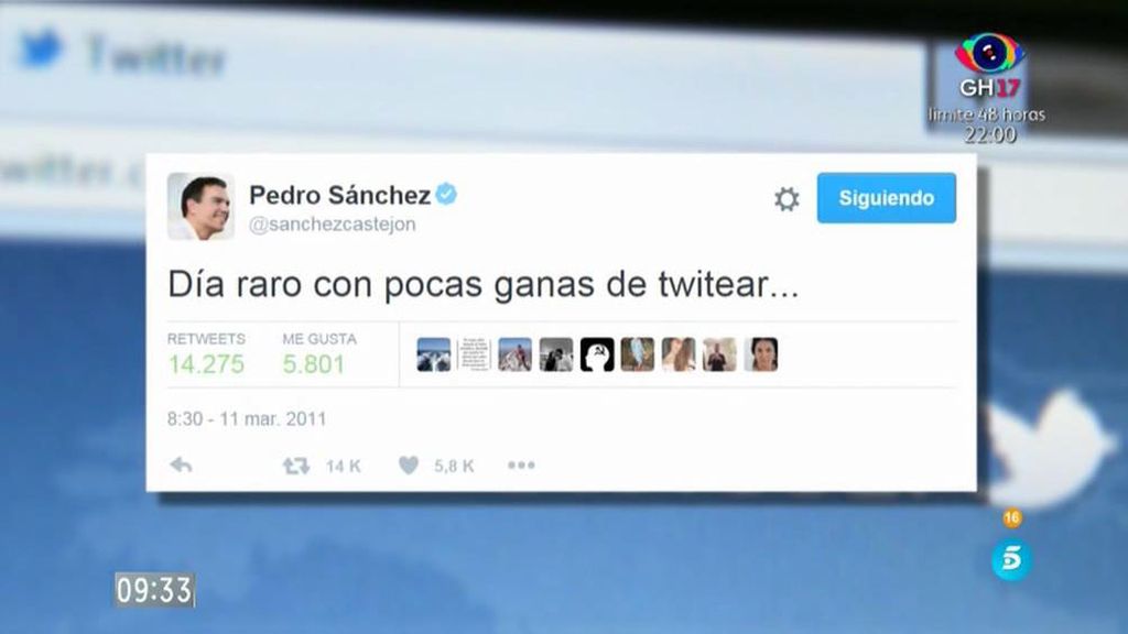Los tuits premonitorios de Sánchez