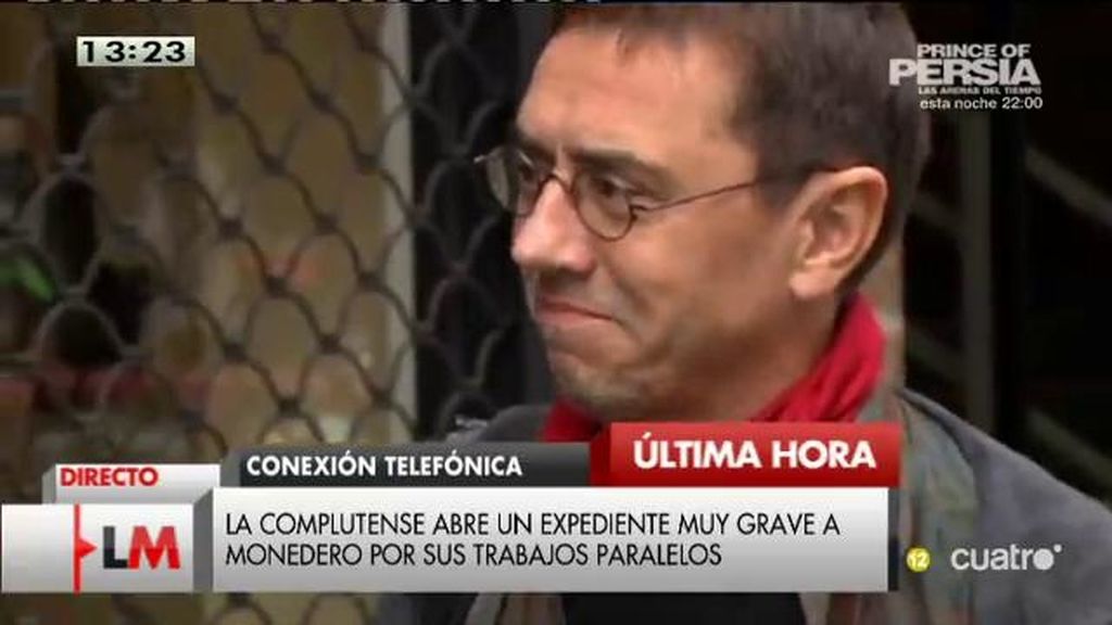 La entrevista a Monedero, a la carta