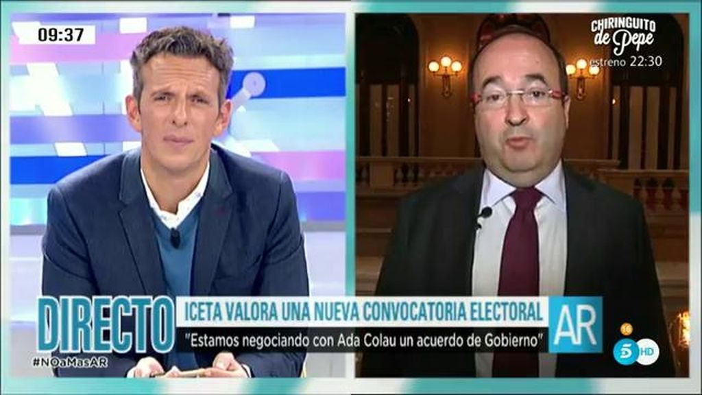 Miquel Iceta, sobre el referéndum: "Podemos no quiere pactar con el PSOE"