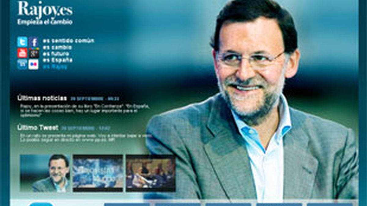 El líder del PP prosigue su ofensiva preelectoral en la Red. Foto: www.rajoy.es