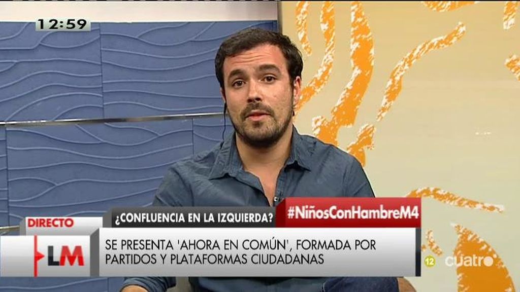 Alberto Garzón: “El protagonismo debe ser de los ciudadanos, no de las siglas”