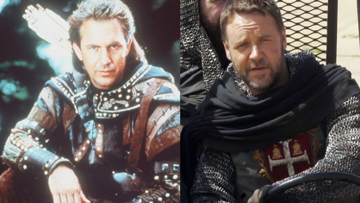 Kevin Costner y Russell Crowe (Robin Hood)