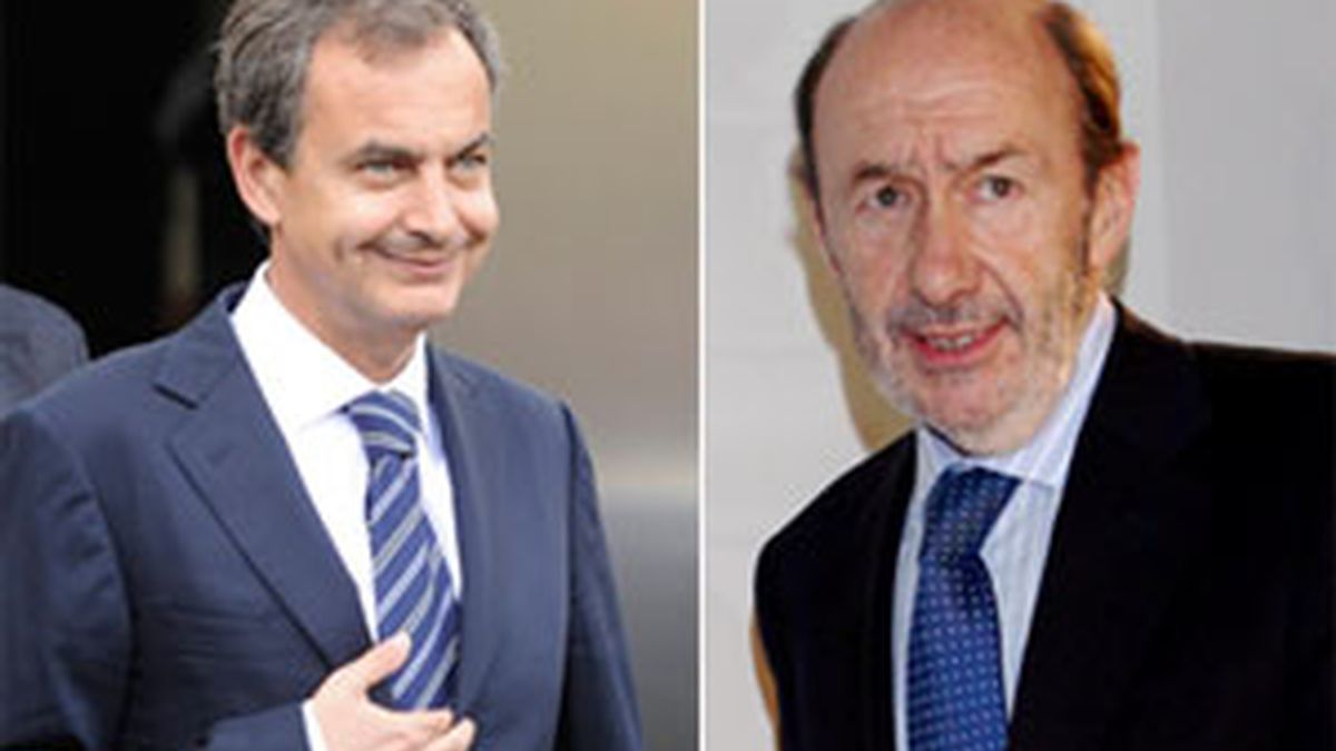 Zapatero y Rubalcaba, protagonistas de la posible decisión. Foto: Gtres