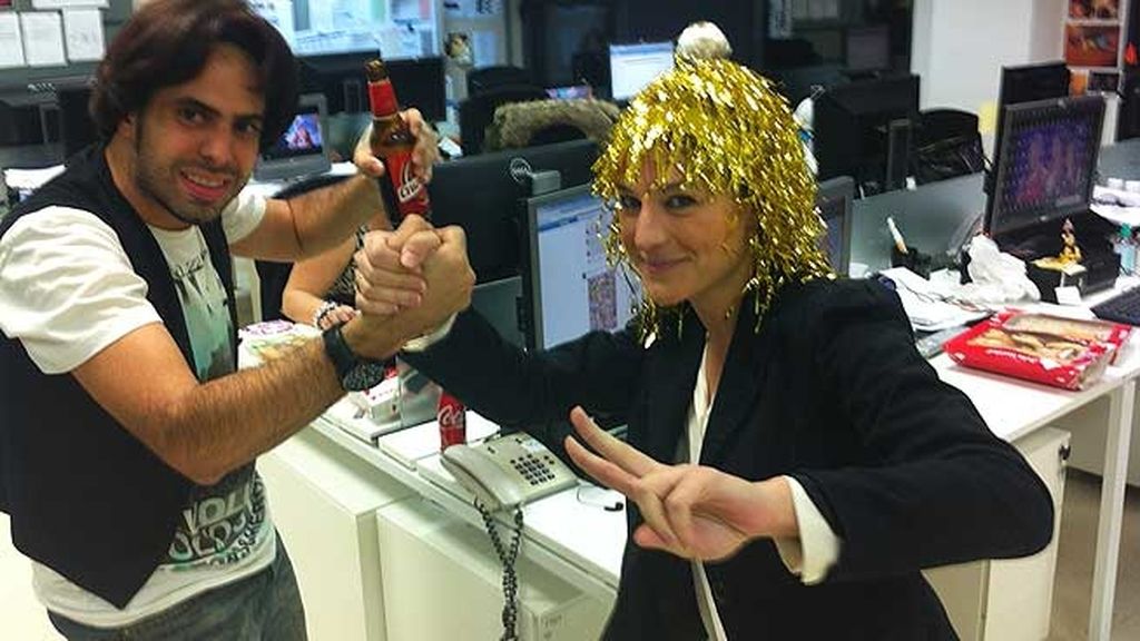 Rosario Morán, Alberto Melendi, Malú Egea, Celia Bisbal, y las gemelas Ohiane y Sandra Llasera