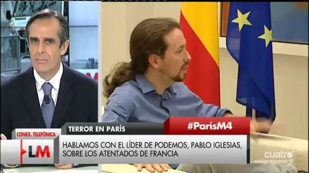 Pablo Iglesias, de los atentados: "Estamos viendo los fracasos de la intervención en Irak"