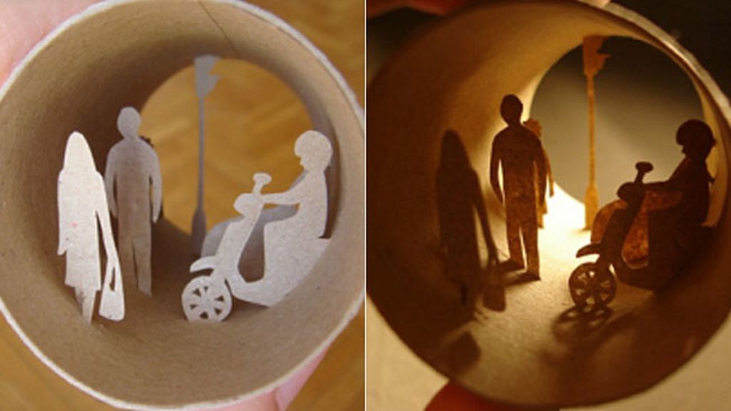 Obras de arte en papel higiénico