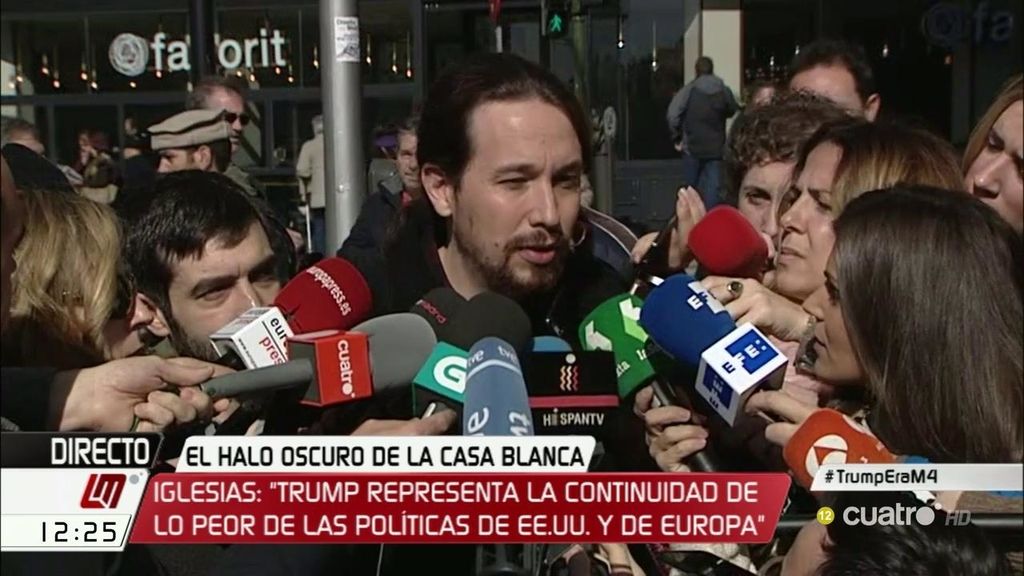 Pablo Iglesias: "Hay que ser muy falaz y malintencionado para vincularnos con Trump"