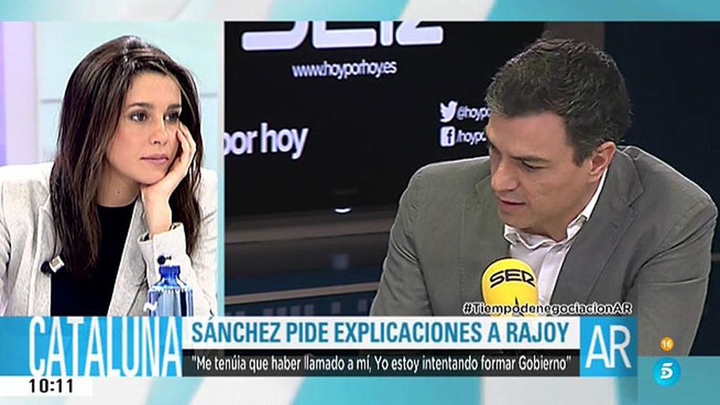 Sánchez: "Rajoy ha llamado a Rivera en lugar de a mí para hablar de Cataluña"