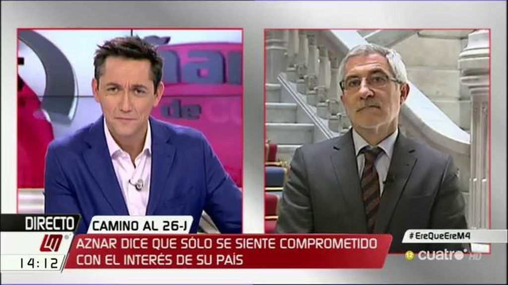 Llamazares: “Aznar se ha situado en el discurso profético anunciando catástrofes incluso a su propio partido”
