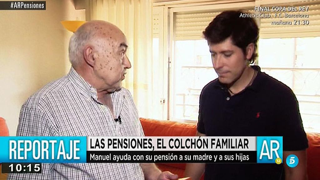Manuel es pensionista y es el sustento de su familia: sus hijas, sus nietos y su madre