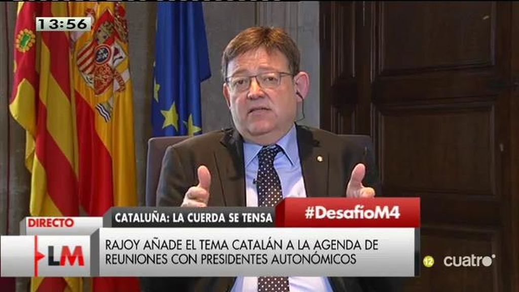 Ximo Puig: "Fui a hablar con Rajoy de mi libro y mi libro es el problema valenciano"