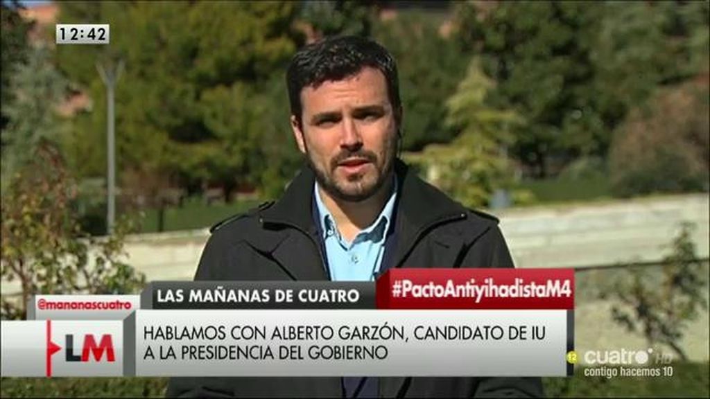 A. Garzón: “Este es un pacto precocinado entre PP y PSOE que sólo sirve para justificar decisiones que ya han sido tomadas”