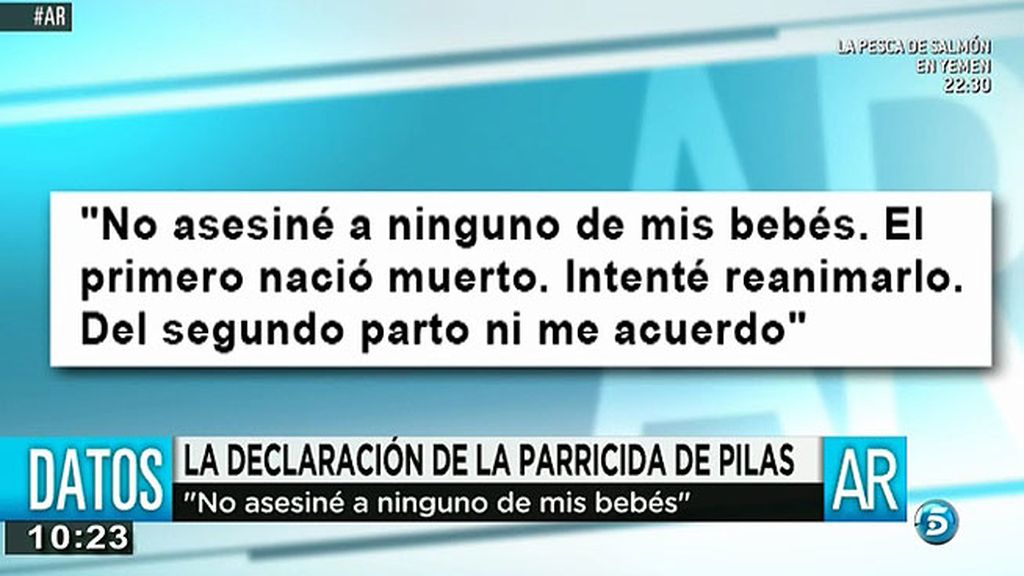La parricida de Pilas: "No asesiné a ninguno de mis bebés"