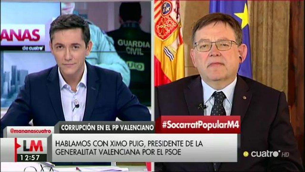 Ximo Puig, tras la 'Operación Taula': "En el PP sabían este caso antes que nadie y no hicieron nada"