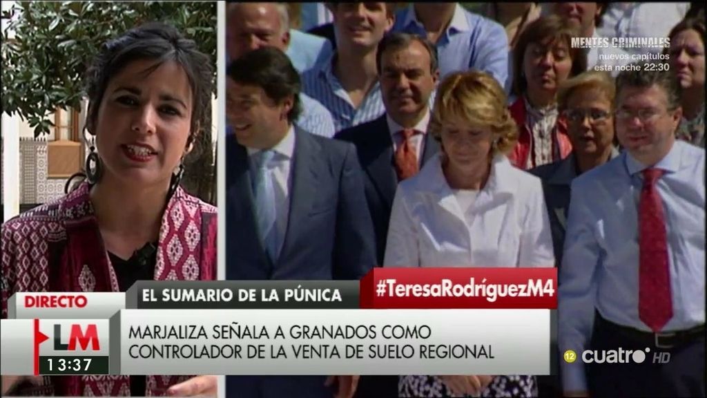 Teresa Rodríguez, de la Púnica: “Lamentablemente, casi ni sorprende”