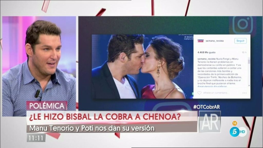 Manu Tenorio: "Nuria y yo le dedicamos el beso a todos nuestros seguidores"
