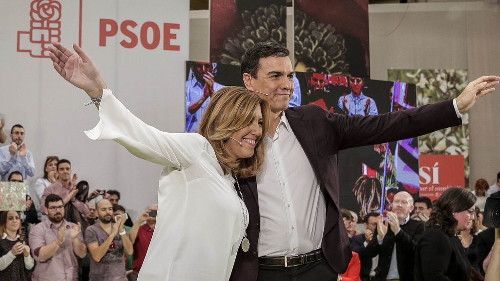 Sánchez y Díaz escenifican la unidad del PSOE a la espera de los resultados del 26J