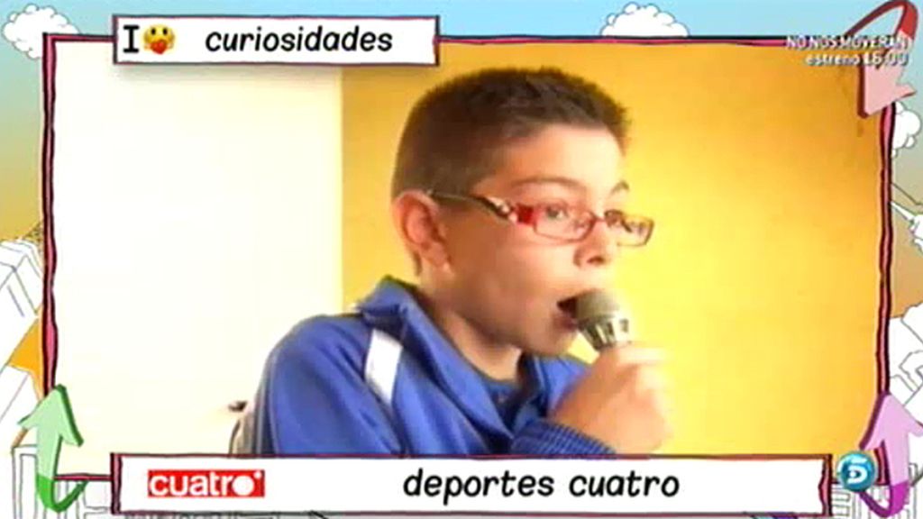 Iván Blas, a sus 11 años, es el 'speaker' más joven de Tercera División
