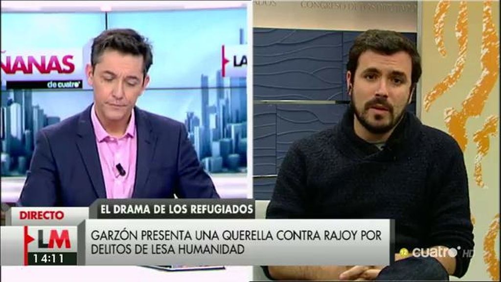 A. Garzón: “No nos gusta tener que presentar una querella al presidente del Gobierno pero lo que estamos viendo es un drama”