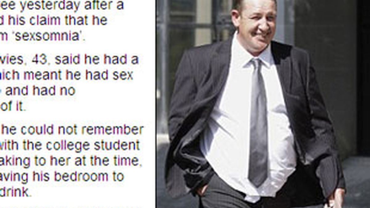 Absuelto de violar a una menor porque lo hizo mientras estaba dormido. Foto: Daily Mail.