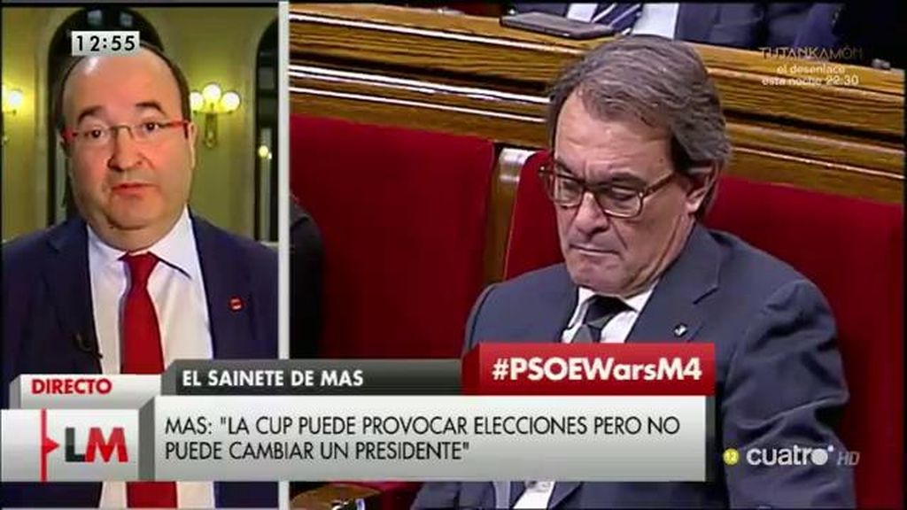 Miquel Iceta: “Quien le ha dado el poder a la CUP, aparte de los electores, es Artur Mas”