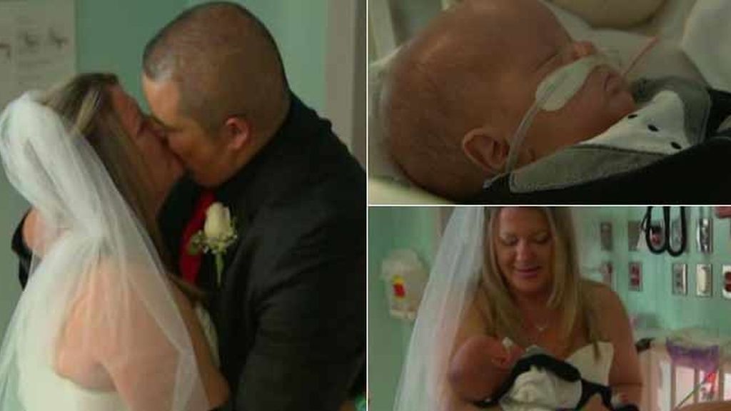 Se casan en la habitación del hospital donde su bebé lucha por su vida