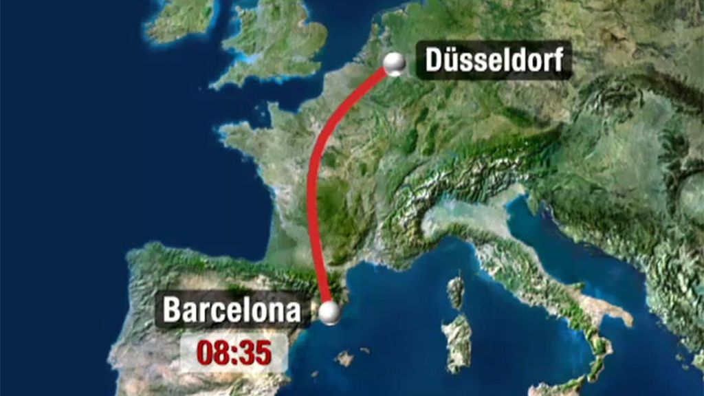 Emoción en un vuelo de Germanwings de Dusseldorf a Barcelona