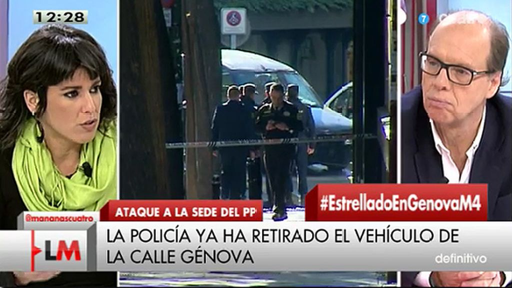 T. Rodríguez, sobre el ataque a la sede del PP: “Es una noticia pésima que tiene que ver con la desesperación que se está generado”