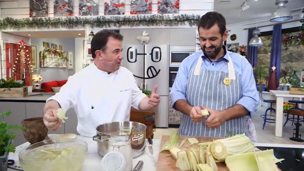 Martín Berasategui y David de Jorge, dos titanes cortando cardos en 'Robin Food'